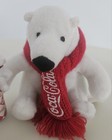 Coca-cola Coke Polar Bear Plush Red Scarf   Bear And Penguin Christmas Ornament 