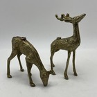 Solid Brass Deer Figurine Pair Collectibles Decorative Deer Statues  small 