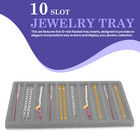 Novel Box 5 Pack Jewelry Tray Inserts Gray Liner Display Pads 14 75x8 25x1in 