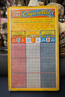 Vintage Odd Pennies Cigarettes Thick Punch Board Gambling Unused