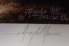 Ty Cobb Detroit Tigers 24x18 Le Lithograph 1450 Signed By Angelo Marino