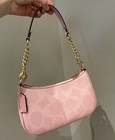 Teri Shoulder Bag In Signature Canvas Powder Pink