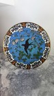 Antique Japanese Cloisonne Wall Charger  11 3 4   Meiji Period 1868-1912 Rare