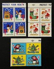 Travelstamps  Us Christmas Seals - 1963  1964  1965 - 3 Mnh Og Blocks Of 4
