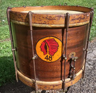 Antique 1930s Ludwig   Ludwig Wooden Nfl Redskins  Marching Band Snare Drum