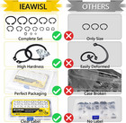 Snap Ring Set  325pcs Alloy Steel External Retaining Ring 15 Sizes C-clips