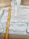 Adidas Jacket Women s M Blue Pullover Light Sky Cropped Windbreaker Lightweight