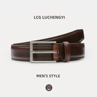 Mens Genuine Leather Dress Belt Classic Casual Belt With Single Prong Buckle    