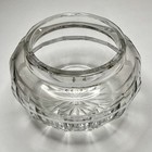 Vintage Cut Crystal Vanity Jar Base Open Trinket Dish Dresser Powder Jar