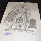 Marvel Comics Original Art Sketch By Dick Ayers Signed 2x The Ghost Rider