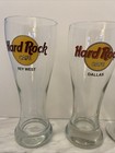 Hard Rock Cafe Pilsner Glass Set     Lot Of 6     Key West  Dallas  Las Vegas   More