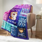 Cat Blanket Women 50x40 Inch Cat Lovers Mom Gift Crazy Cat Lady Birthday