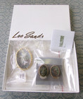 Lee Sands Abalone Shell Mother Of Pearl Pin   Pendant   Clip Earrings Set   New