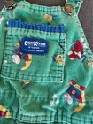 Vintage 80s 90s Oshkosh Bgosh Green Corduroy Overalls 4t Space Moon Mouse Print