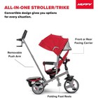 Huffy Malmo Luxe 4 In 1 Canopy Tricycle With Push Handle For Toddlers  Red black