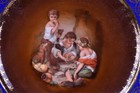 Antique German Porcelain Wall Plate plaque Kids Playing Dice Eschenbach C 1930s