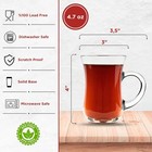 Turkish Tea Glasses With Handle Set Of 6  Small Clear Glass Tea Cups For Hot  