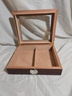 Bald Eagle Cigar Humidor Glass Top Cedar Case   Humidifier Hygrometer Free Ship 
