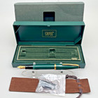 Nos Cross Solo Green   22k Gold Trim Fountain Pen  806-3m   Box  Converter  Ink