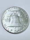 1963-p Franklin Silver Half Dollar 90  Silver About Uncirculated Details  10343