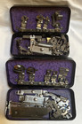 2 Vintage Sewing Attachments Sets In Collectible Tins   Rotary White   Greist