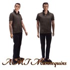 Full Body Male Skin Tone Realistic Looking Mannequin Mankin   Metal Stand  08-1f