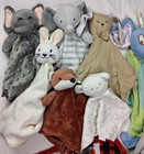 16 Baby Security Blanket Lovey Lot Unisex Elephant Horton Giraffe Lamb Plush Toy
