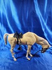 Thunderbolt Canadian Golden Palomino Horse W tack Johnny West Marx 12  Vintage