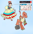 1950s Vintage Vogart Embroidery Transfer 133 Uncut South Of The Border Motifs