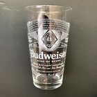  new  Budweiser - Mlb -  Beer  Pint Glass  16 Ounces  - Major League Baseball