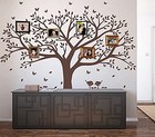 Family Tree Wall Decal Butterflies And Birds Wall Decal Vinyl Wall Art Brown