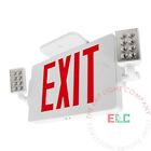 Lfi Lights   Thin Red Led Exit Sign Emergency Light Combo   Combot-r-w-bb