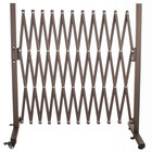 Tecspace 2 Sizes Aluminum Portable Brown Barricade Gate With Casters For Pets