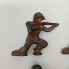 Lot Of 4 Vintage Barclay Pod Foot Metal Soldiers