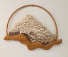 Vintage Handmade Fiber Art Wall Hanging The Cloud   Rainbow Signed Alice Krantz