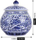 Ming And Qing Dynasty Style Blue And White Porcelain Ginger Jar - Hand-painted F
