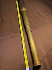 Vintage Antique Leather Wrapped Brass Nautical Telescope