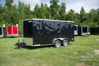 New 2025 7 X 14 7x14 V-nosed Enclosed Cargo Motorcycle Trailer Ramp   Side Door