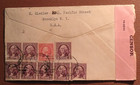 Usa United States To Palestine Cover  1940 Wwii Clipper Airmail Censored