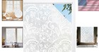 Frosted Window Privacy Film White Lace Stained Glass Static Cling Tint