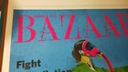 Bazaar Vintage 1970 Anti War Blacklight Poster Sunset Marketing  -nice 