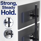 Black Dual Lcd Monitor Desk Mount Stand  Stacked Vertical 2 Screens Up To 34 