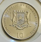 2000 Somalia 10 Shilling Dragon Coin Km 94 Copper-nickel Fantasy Issue