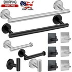 6pcs Bathroom Hardware Accessories Set Towel Bar Set Black