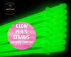 Glow In The Dark Penis Straws Spooky Bachelorette Two Grooms Death Do Us Party