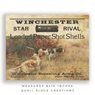 Vintage Winchester Shotgun Shell Box Art Print 8x10 Hunting Dogs Cabin Decor