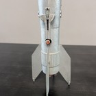 Vtg 1957 Astro Rocket Space Ship Mechanical Coin Bank Berzac Corp No Key