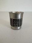 Norwegian H s  Konge Tinn Pewter Embossed Shot Glass Collectible 2   