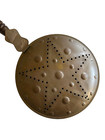 Antique Victorian Copper Brass Bed Warmer Warming Pan Wood Handle Lone Star Lid