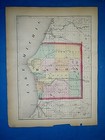 Antique 1873 Atlas Map   Wexford - Mason County  Michigan   Old Authentic 
